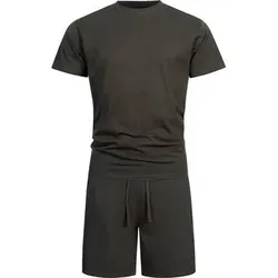 INDICODE Shorts & Shirt Set Comfy, Größe M in Grau Grau