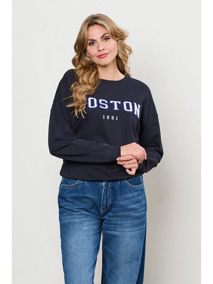 &Co Woman Sweatshirt "Boston" in Dunkelblau - L