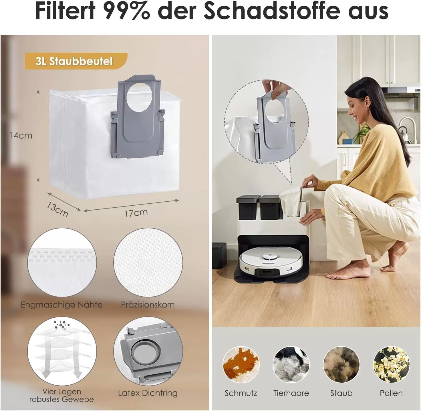 INF Zubehörset für Xiaomi Roborock S7 Pro Ultra/S7 MaxV Ultra