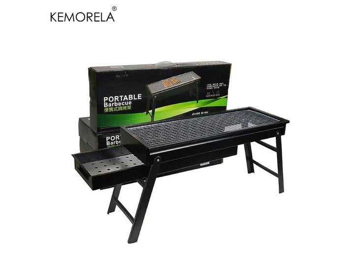 Gril de Barbecue pliable et Portable de 60CM, grand brûleur de pique-nique de Camping en plein air, four de Barbecue pliable au charbon de bois