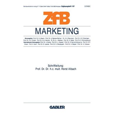 Marketing, Taschenbuch von , Betriebswirtschaftlicher Verlag Gabler, 978-3-409-13952-6
