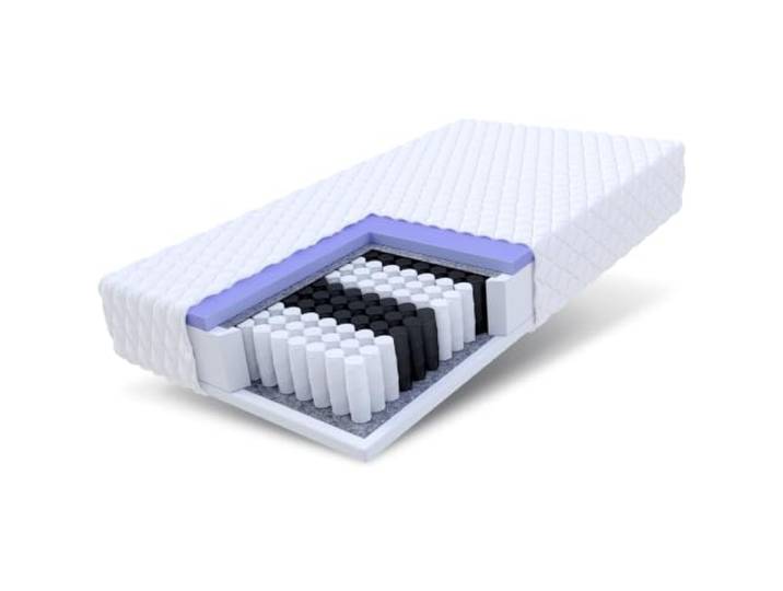 FDM Matratze 100x200 cm Härtegrad H2 H3 Höhe 23 cm Taschenfederkernmatratze Polyurethan-Schaum 7 Komfortzonen mit Hypoallergenem Waschbarem Jersey Bezug Oeko-Tex Mariner