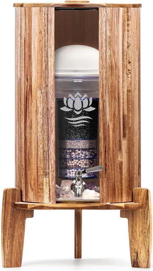 Lotus Vita Wasserspender mit Filter Kendra 9L Akazie - Fontana