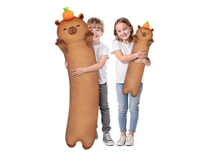 LuxusKollektion Kuscheltier Körperkissen Capybara Plüsch 120 Prozent Füllung Capybara 110 cm