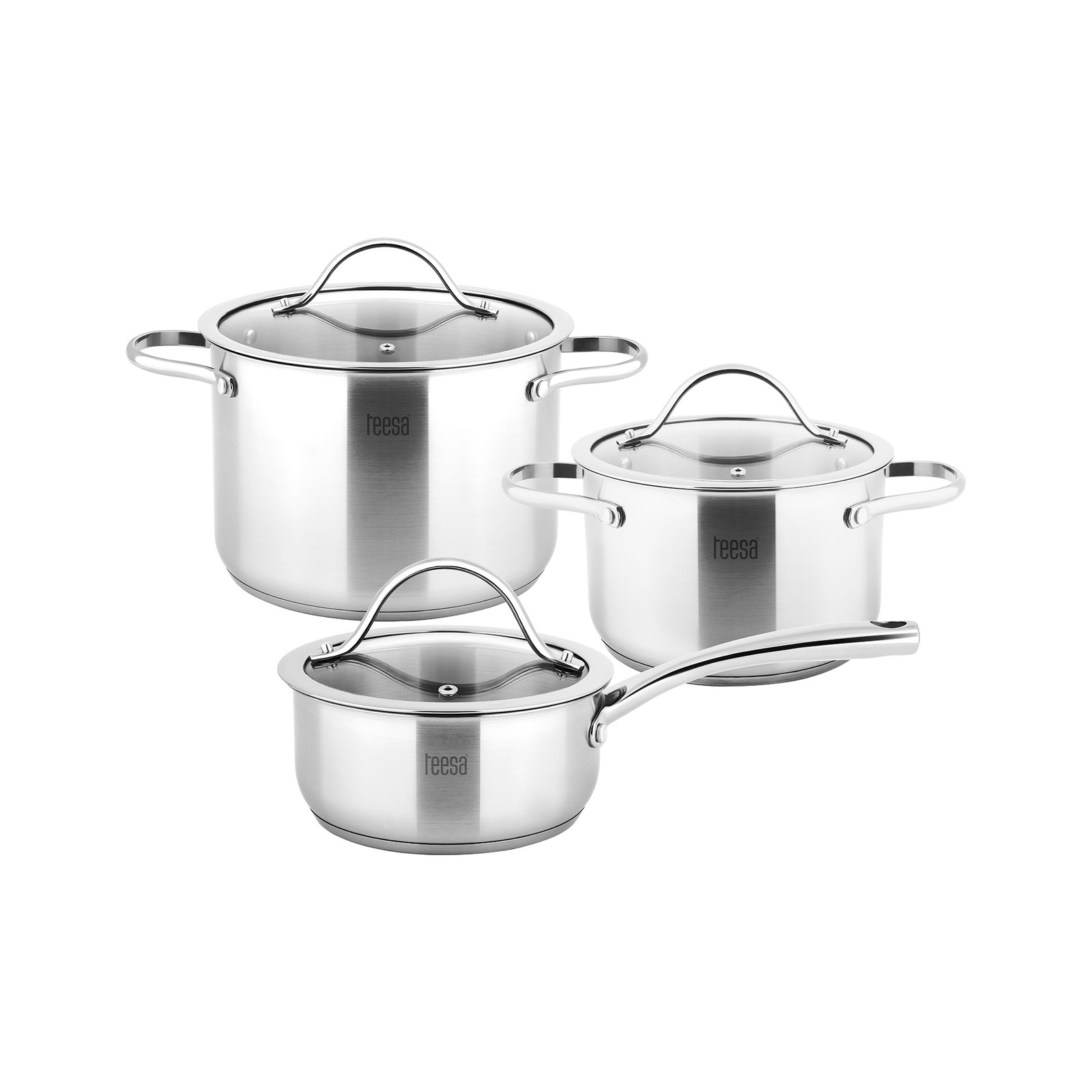 Teesa COOK EXPERT MASTER 3-delige RVS pannen set