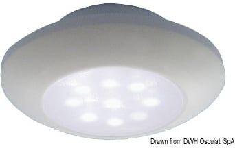 Osculati Faretti e plafoniere in plastica Plafoniera stagna LED bianca