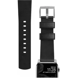 Nomad Modern Connector Strap (44 mm, Leder), Uhrenarmband, Schwarz