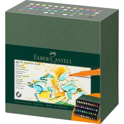 Faber-Castell Tuschestifte Pitt Artist Pens Brush, 48er Atelierbox