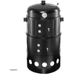 HTI-Living, Holzkohlegrill, Smoker BBQ