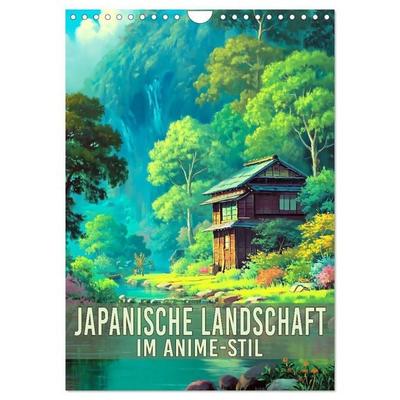 Japanische Landschaft - im Anime-Stil (Wandkalender 2027 DIN A4 hoch), CALVENDO Monatskalender