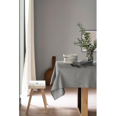 Tischdecke "Base", grau, B:140cm L:260cm, Baumwolle, SCHÖNER WOHNEN-KOLLEKTION, Tischdecken, Tischdecke, aus reiner, sanforisierter Baumwolle