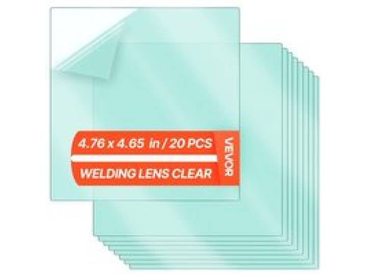 VEVOR Schweißhelmlinse, 20 Stk., Vorsatzscheiben 121x118 mm Schweißschirm Ersatzlinse, Filterschutzabdeckungen, kompatibel mit automatisch abdunkelnden Schweißhelmen der VEVOR CRIUS/METIS-Serie