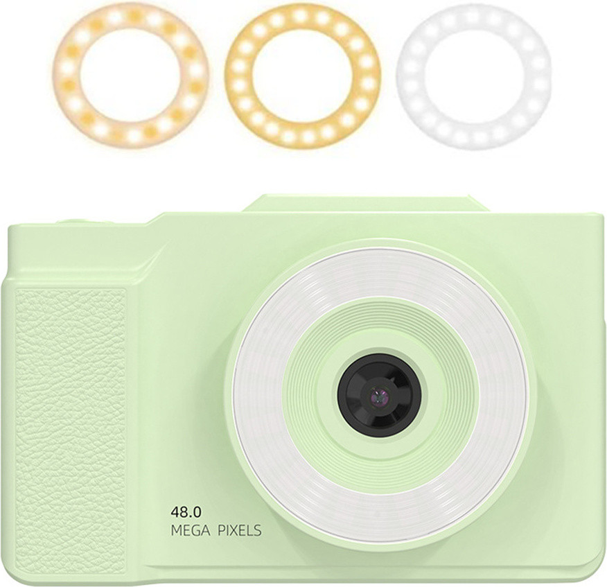 Zelurxx Digitale compacte camera met 3-kleuren vullicht, groen