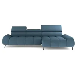 Ecksofa Mavel Stoff Blau Dunkelblau