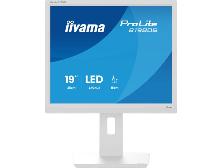 iiyama ProLite B1980S-W1, 48,3 cm (19'), 1280 x 1024 pixels, SVGA, LED, 3 ms, Blanc