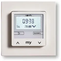 Somfy 1805283 Chronis Smoove Uno S Pure White mit Rahmen - Programmschaltuhr mit Automatik