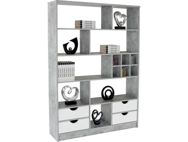 Z2 Raumteiler / Regal MEGGY, beton, Holznachbildung