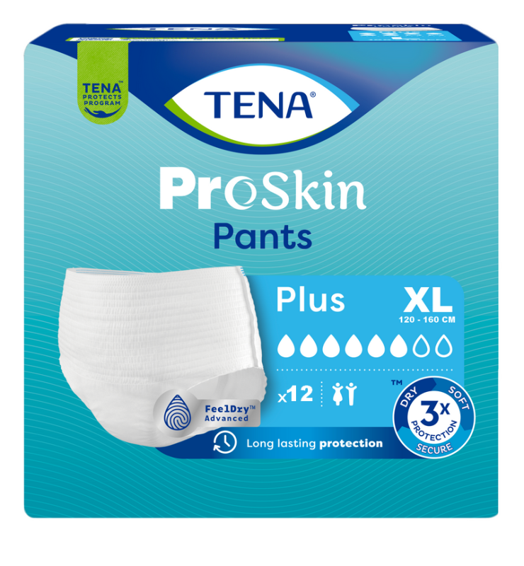 Tena Proskin Pants Plus XL - 4 paquets de 12 protections