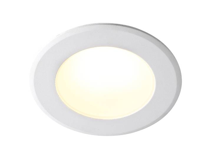 LED-Einbauleuchte Ø 10cm Weiß Polyester PVC Nicht austauschbare LEDs LED-Platine