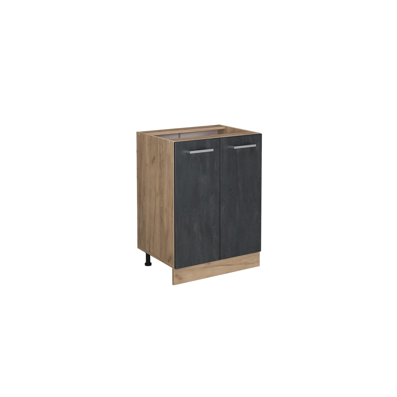 Vicco Unterschrank R-Line Schwarz Beton Eiche 60 cm ohne Arbeitsplatte