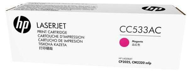 HP 304A CC533A Magenta Originele Tonercartridge en HP 304A CC533AC Magenta Compatibele Contract-Toner
