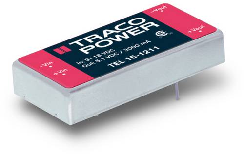 TracoPower TEL 15-1223 DC/DC-Wandler, Print 12 V/DC 15 V/DC, -15 V/DC 500mA 15W Anzahl Ausgänge: 2 x Inhalt 1St.