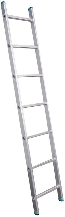 Alu-Leiter, einteilig ALVE EUROSTYL, 1x7 Sprosen, Länge 1,99 m