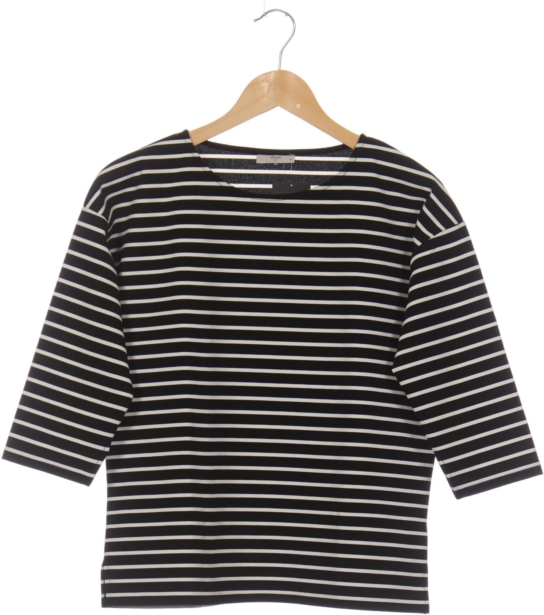 Minimum Damen Langarmshirt, Schwarz, Gr. XS, Viskose / Elasthan / Synthetik - Second Hand