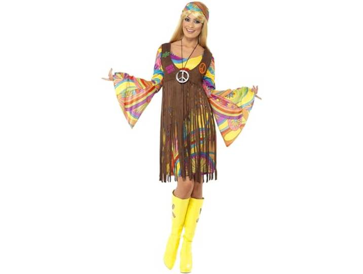 Smiffys 60s Groovy Lady, Brown