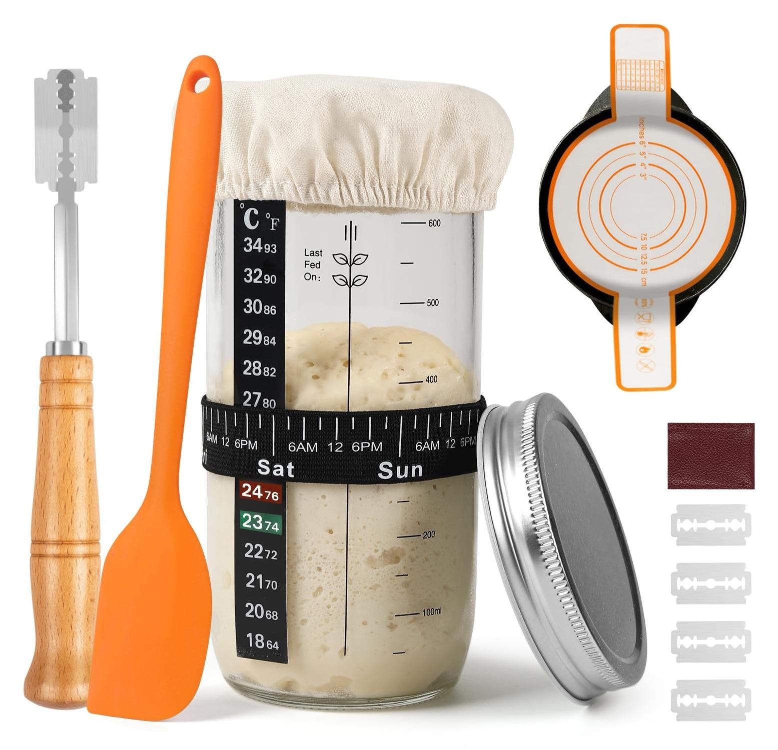 Sourdough Starter Pot 730 ml met Accessoires