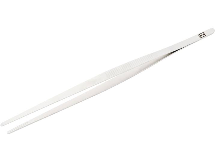 Kochpinzette HENSSLERS HENSSLERS Brat- und Wendepinzette , silber (silberfarben), B:2cm H:1cm L:30cm, Edelstahl, Küchenzangen, Kochpinzette, Edelstahl