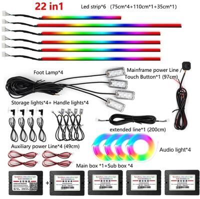 Uplift Picks RGB Symphony Car Ambient Light Interior LED Strip Kit 15