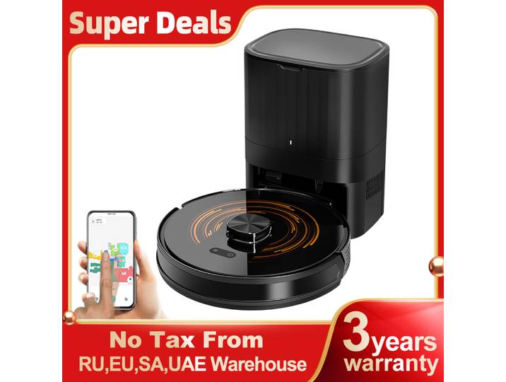 ABIR-Aspirateur robot K30, Auto-AfricStation, Laser Lidar, Aspiration 6500PA, Maping multi-sols, Appareil sec de support pour maison intelligente