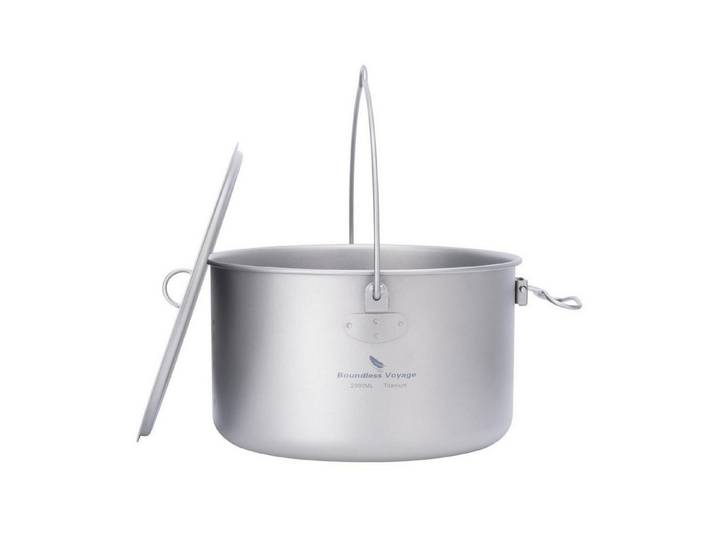 LuxusKollektion Kochtopf Camping Titan Hängetopf 2.9L Bügelgriff