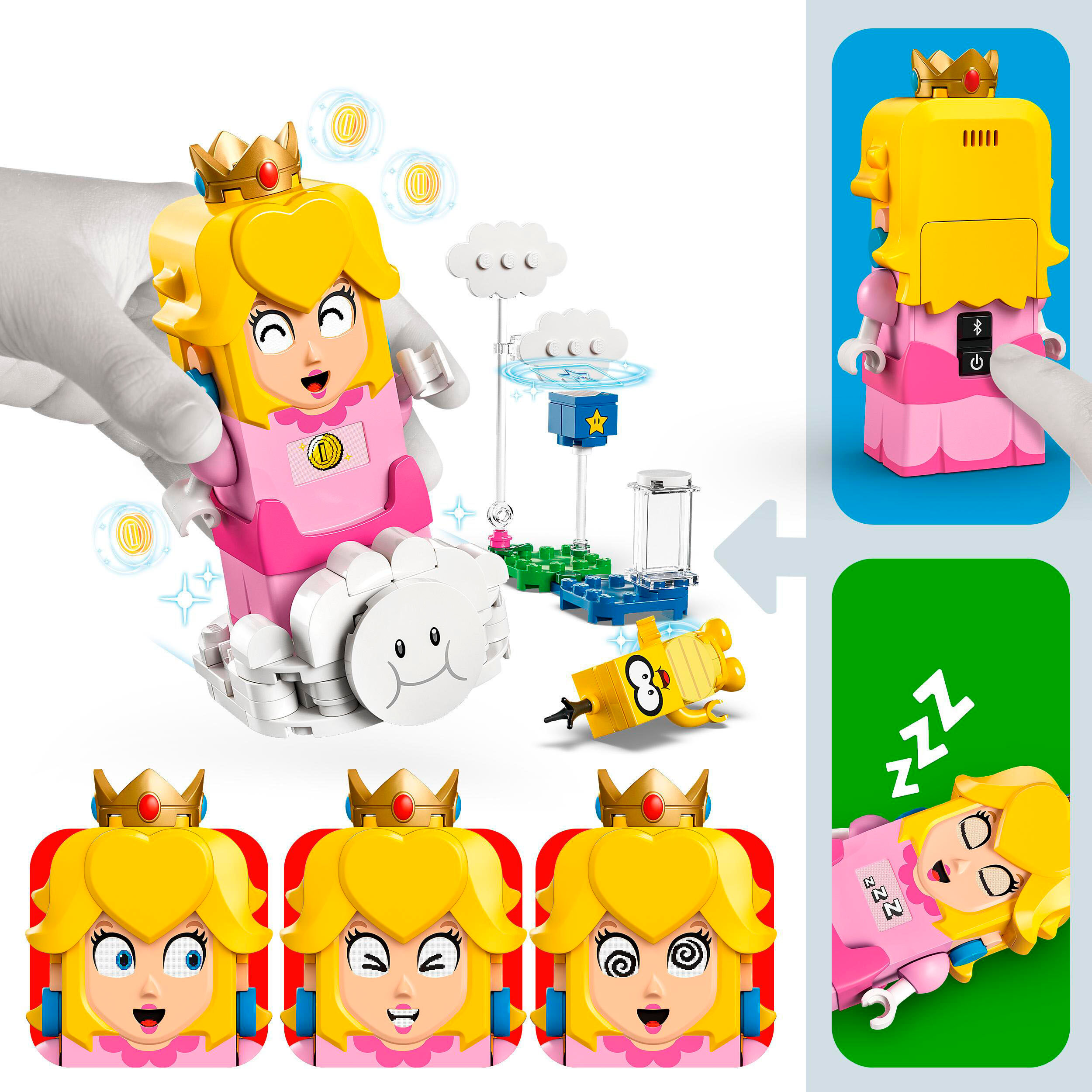 Konstruktionsspielsteine LEGO "Abenteuer mit der interaktiven LEGO Peach™ (71441), LEGO Super Mario", bunt, Spielbausteine, Kinder, Kunststoff, Konstruktionsspielsteine, Made in Europe