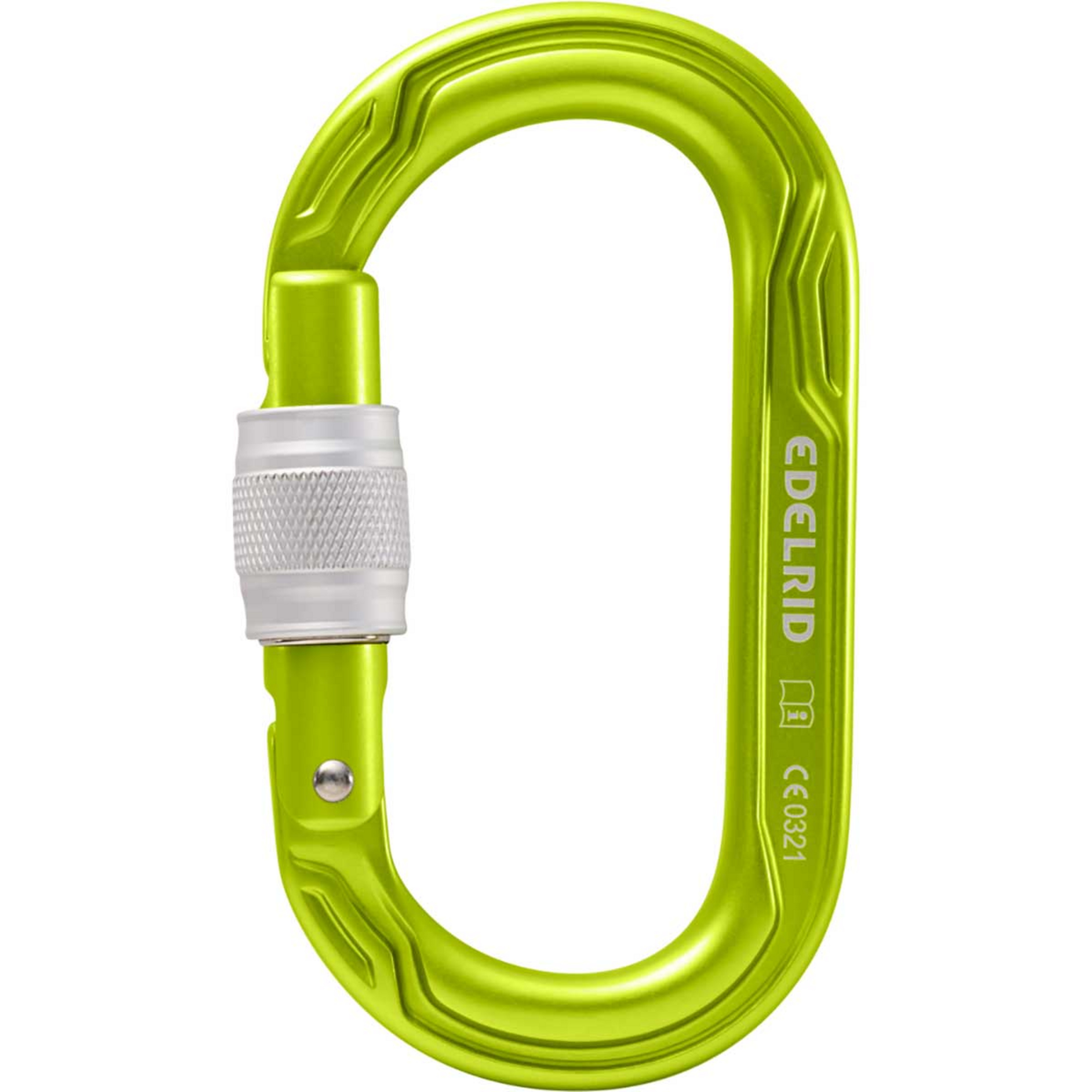 Edelrid Oval Power 2500 Screw Karabiner Karabiner gruen Alpinklettern