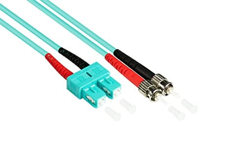 Good Connections OM3 LWL-kabel Duplex SC naar ST Multimode 50/125 Glasvezelkabel Patchkabel 10 m