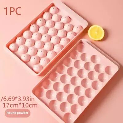 Discount Dollar Deals Premium Spherical Ice Cube Mold Whiskey Beverage Cubes pink