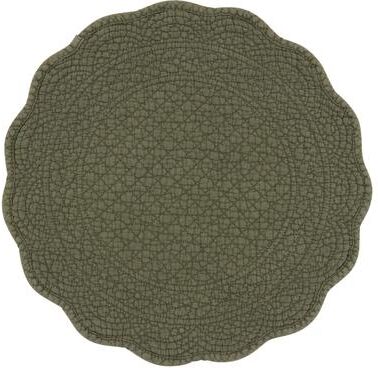 Saro Quilted Cotton Placemats (Set of 4) - Cottage Style Placemats for Everyday Dining and Casual Entertaining
