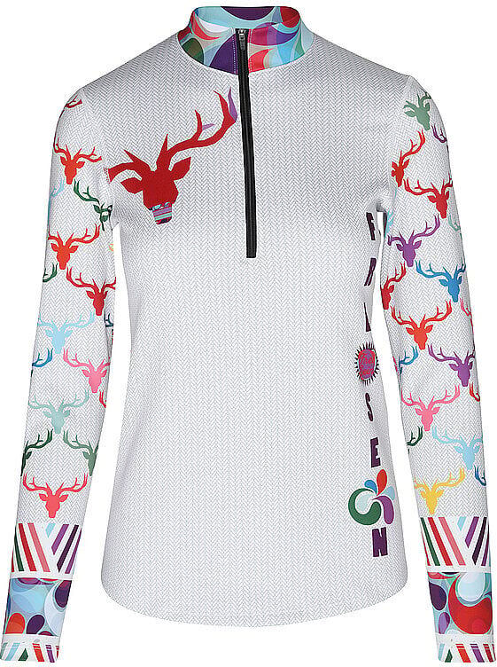 FREISEIN Damen Unterzieh Zipshirt HappyDeers bunt   S W