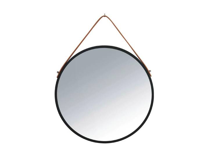 Spiegel WENKO Borrone 40 cm , schwarz, Metall, Spiegel, Spiegel