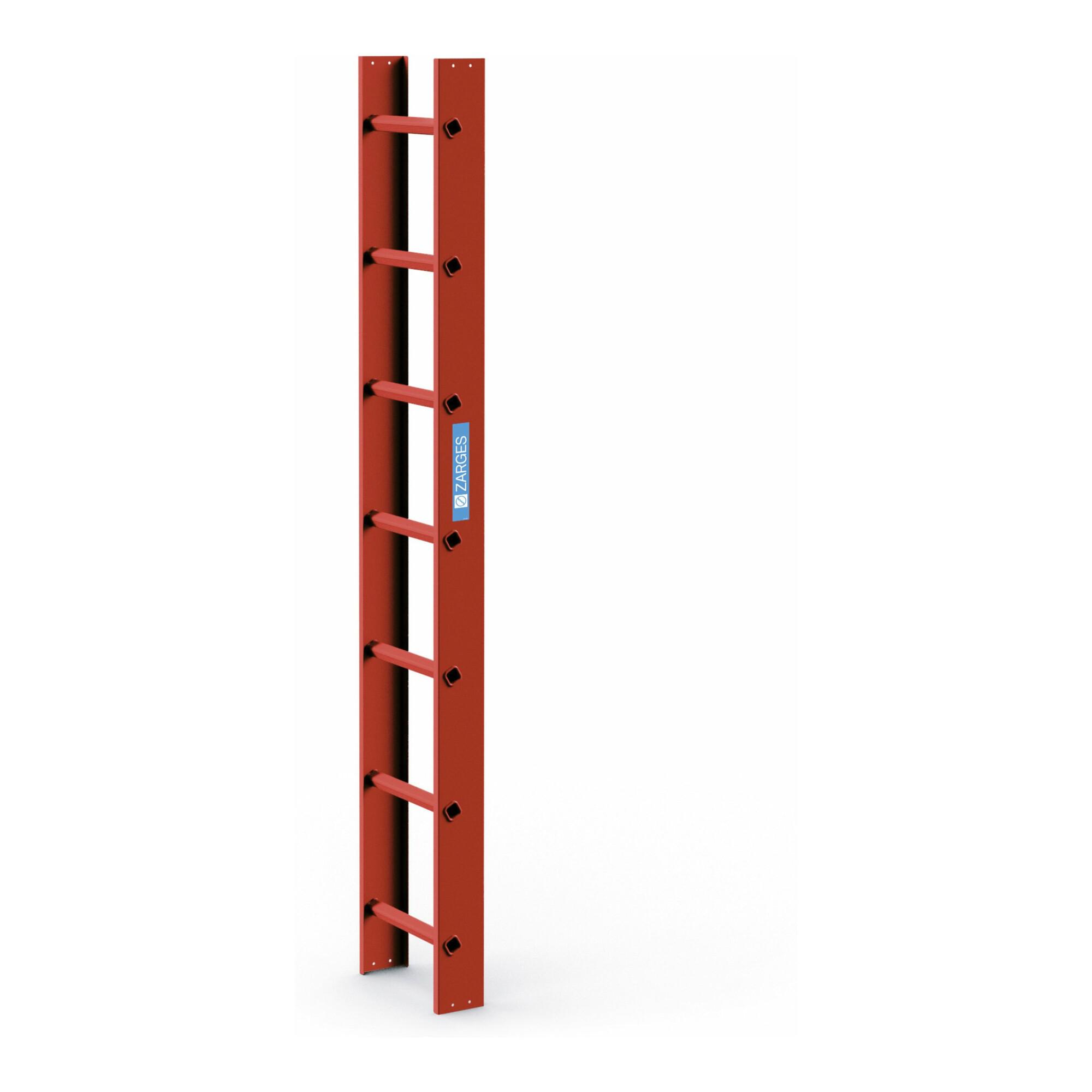 ZARGES Dachleiter 2.0 m Ziegelrot 7 Sprossen (41391)