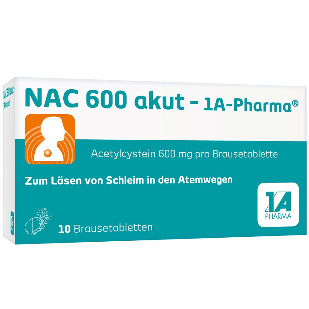 NAC 600 akut-1A Pharma Brausetabletten 10 St