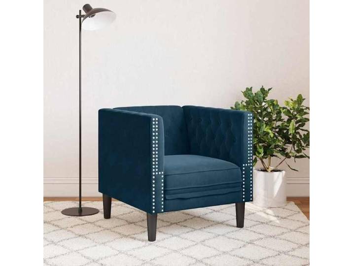 Best2026@velours Fauteuil Relax SHIELDPRO® - Siège maximal: 110 kg - Fauteuil Chesterfield bleu - pour salon9935