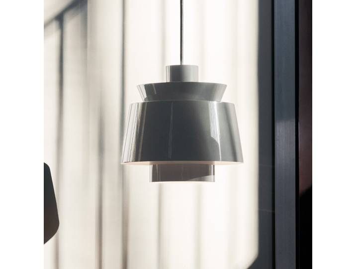 Utzon JU1 Hängeleuchte, Ø 22 cm, steingrau - &TRADITION - Wohnzimmer - Design - Metall - Mit Schirm