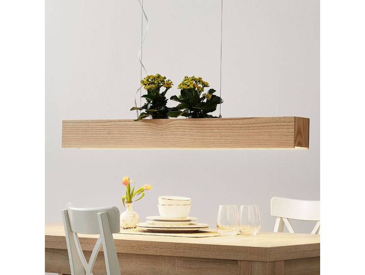 Searchlight Hängeleuchte Ash, Holz hell, für Wohn- / Esszimmer, Holz, Modern
