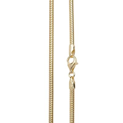 Silberkette OSTSEE-SCHMUCK "Ostsee-Schmuck Kette Schlange 2,4 mm Kette Schlange 2,4 mm" Gr. 60, gold, Halsketten, Damen, 60cm, Silber 925 (Sterlingsilber), L: 42, Silberkette