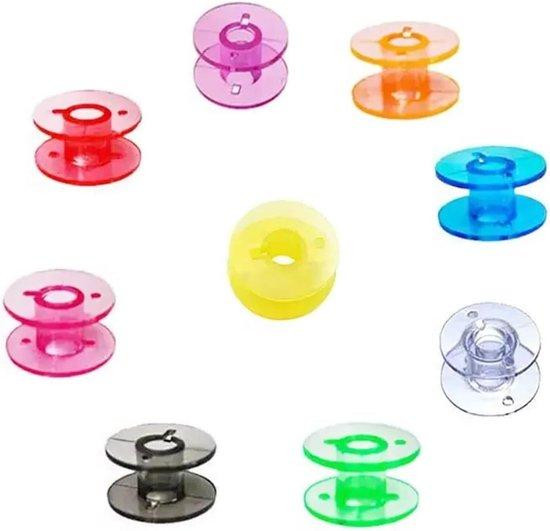 WAN 300 stuks plastic spoeltjes voor naaimachines - Transparant