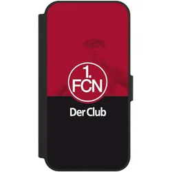 Nivocase Klapphülle für Apple iPhone 16e Handyhülle aus Kunst Leder NIVOflip schwarz 1. FC Nürnberg Der (Apple iPhone 16e), Smartphone Hülle, Schwarz