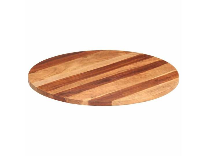 vidaXL Tischplatte Tischplatte Massivholz Rund 25-27 mm 80 cm (1 St)